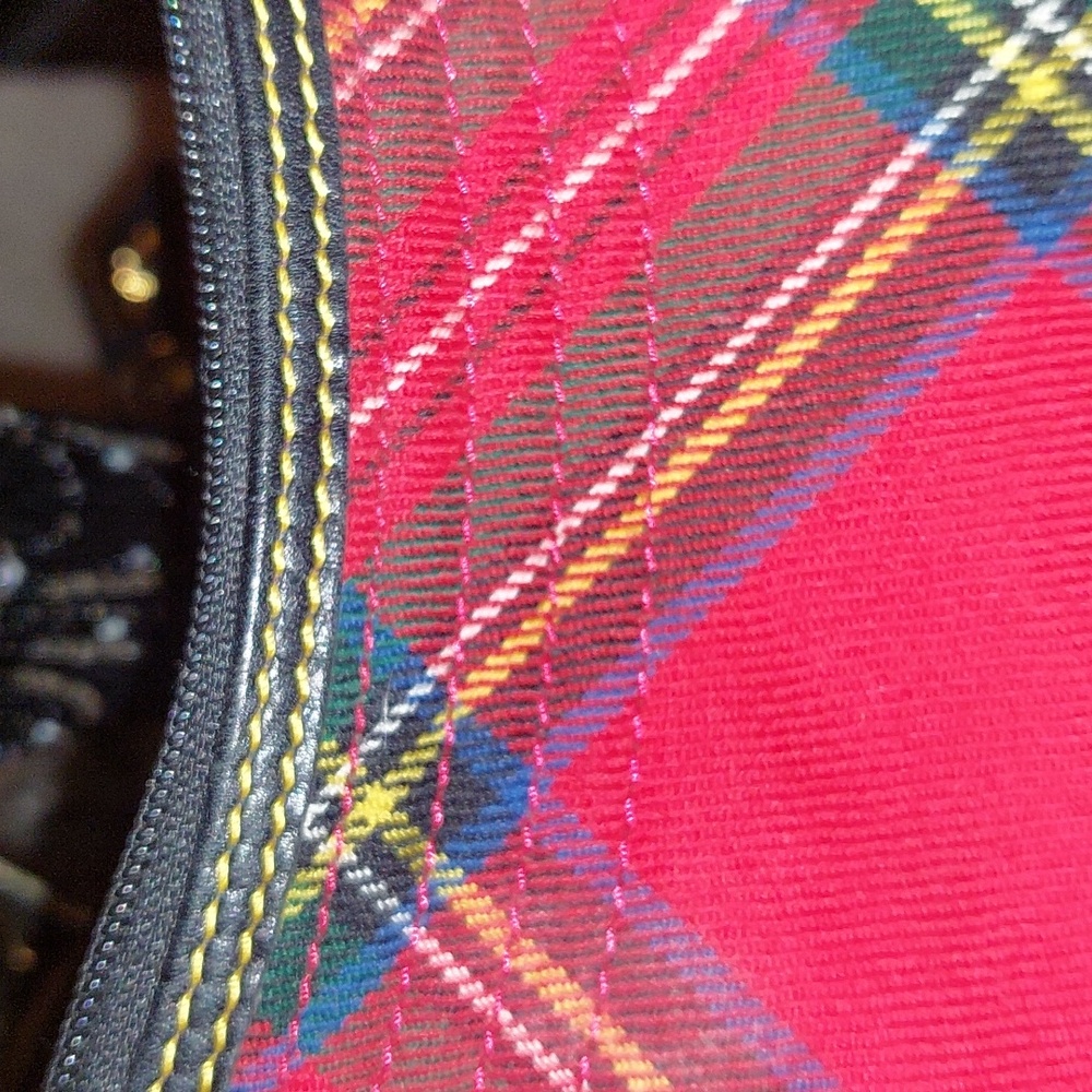 Dooney & Bourke Tartan Erica Women's Shoulder Bag Large - Red (BTART1479RDBL) - Picture 11 of 17